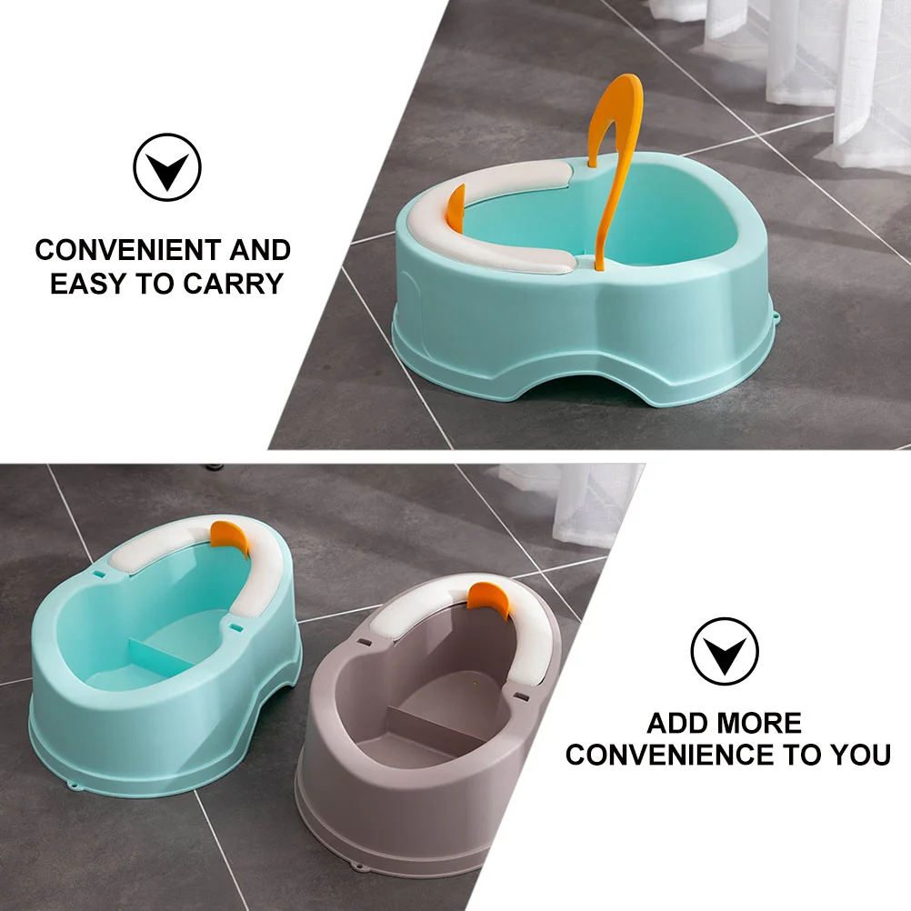 변기 Blugocce 어린이 어린이 세면대, 엉덩이 욕조,  옷장, 침대 팬, 밝은 파란색 PVC