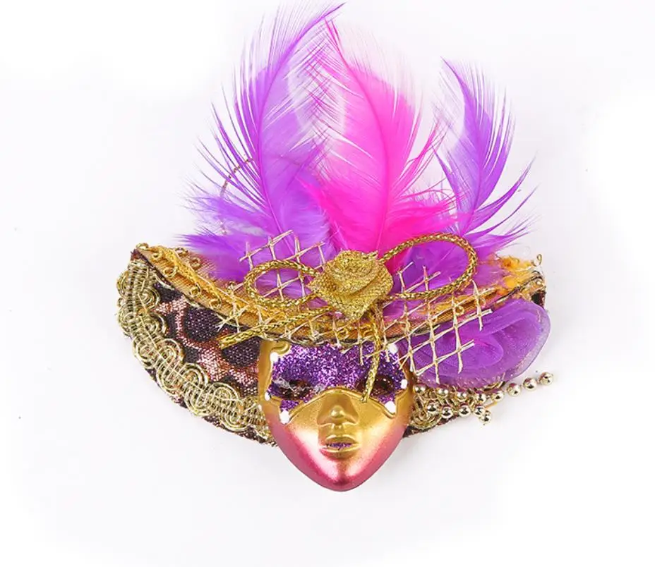 

60pcs Mini Masks Magnets Sticker Venetian Feather Masks Fridge Magnetic Holiday Party Souvenir favor Mardi Gras Decorations