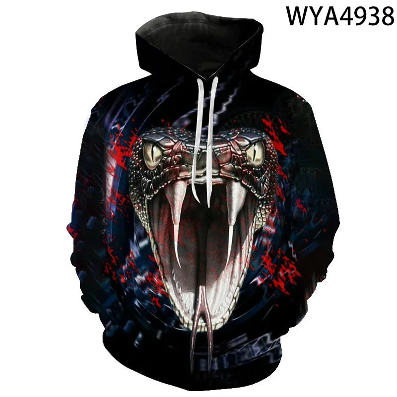 

Animal Series Snake Men's Hoodie 3D Printed Streetwear Casual Pullover Oversized Sweatshirts Long Sleeve Tops
