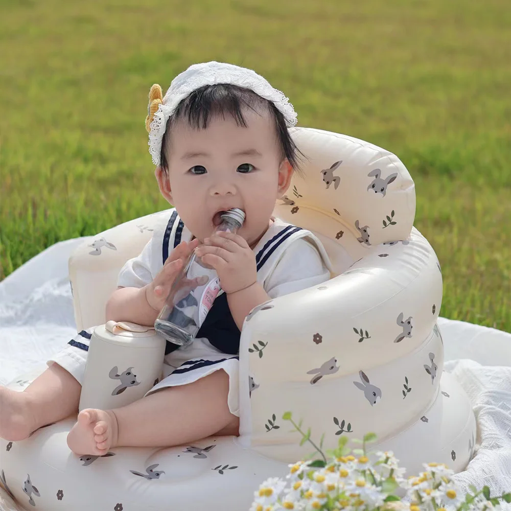 Infant Inflatable Sofa Children Puff Portable Bath Chairs PVC Multifunctional Seat Practice Sitting Bath Stool inflatable sofa,children sofa,single sofa chair