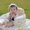 Infant Shining Baby Inflatable Sofa Children Puff Portable Bath Chairs PVC Multifunctional Seat Practice Sitting Bath Stool 6