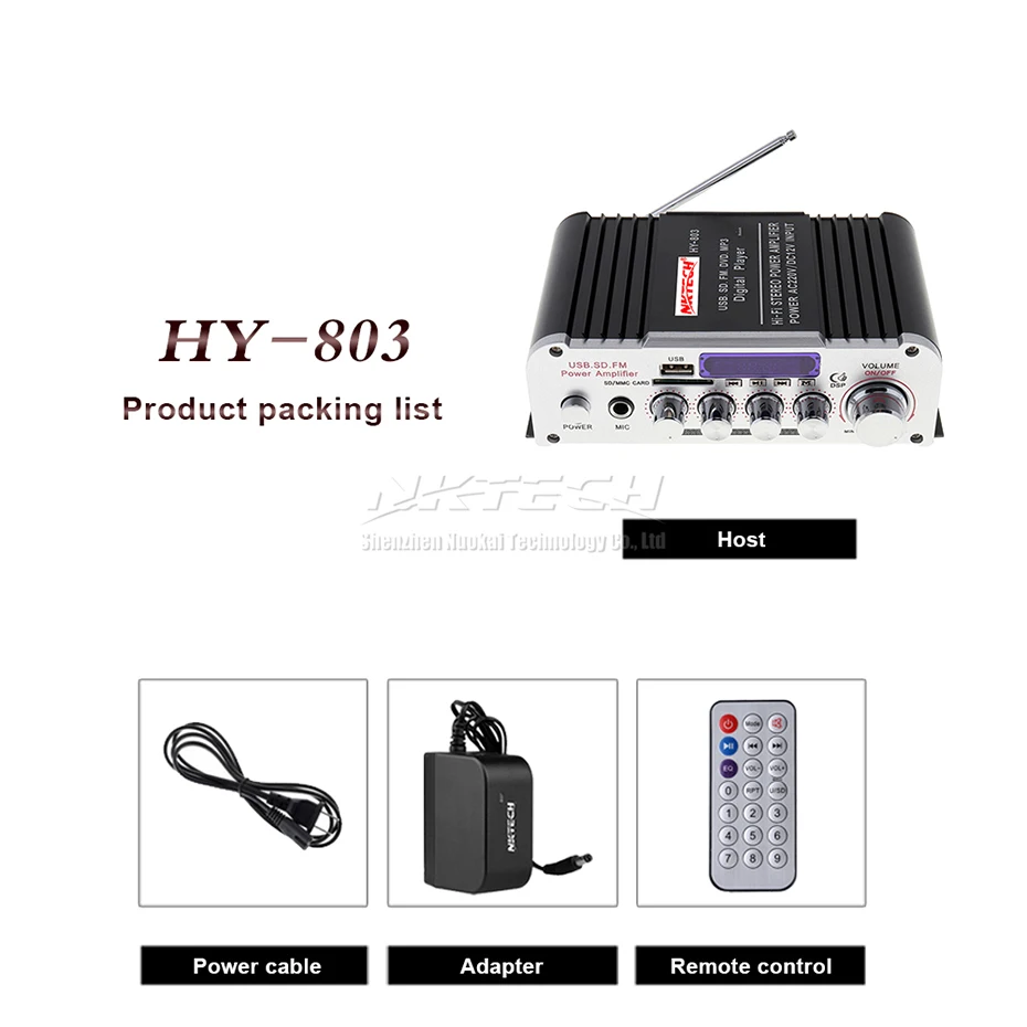 HY803 Mini Amplificateur Amplificateur De Voiture Amplificateur