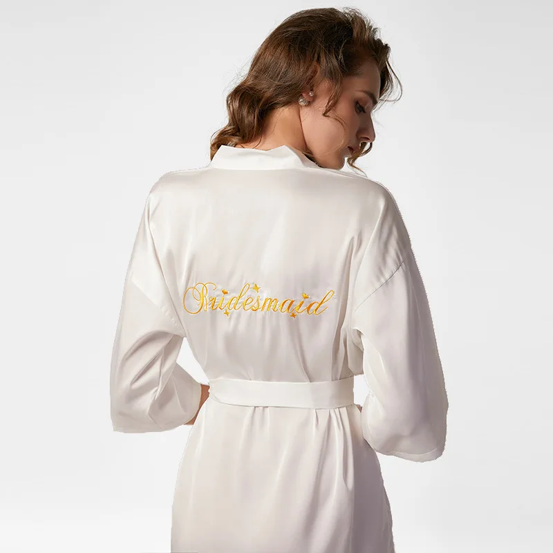 

Женский Атласный халат с поясом, сексуальный женский халат невесты, одежда для сна