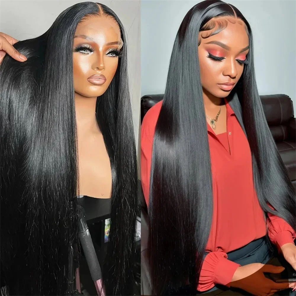 

Wear And Go Straight Transparent Lace Frontal Human Hair Wigs 180 Density Brazilian Remy 13x4 Glueless Lace Front Wig For Women