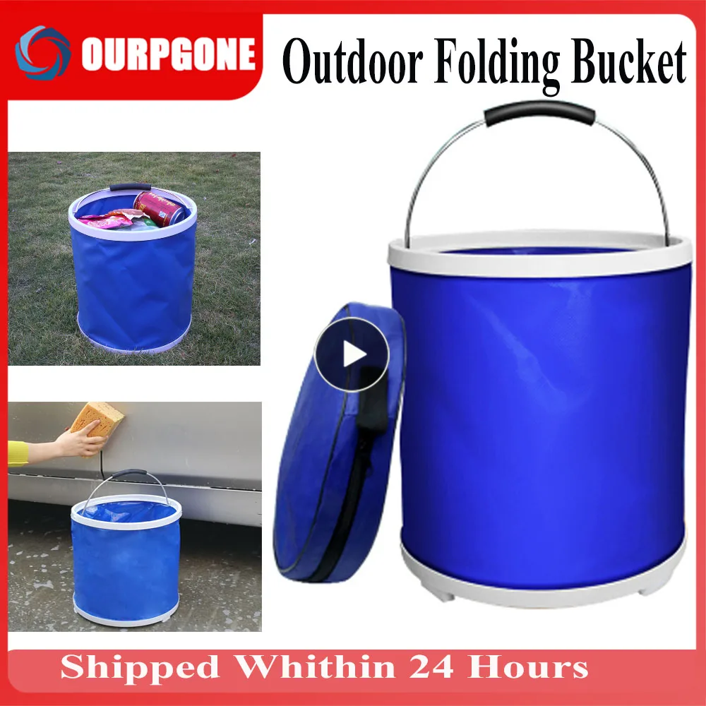 

Thicken Portable Multifunctional Folding Bucket Outdoor Travel Backpack Camping Hiking Trip Fishing Storage Wash Cleaning Tool