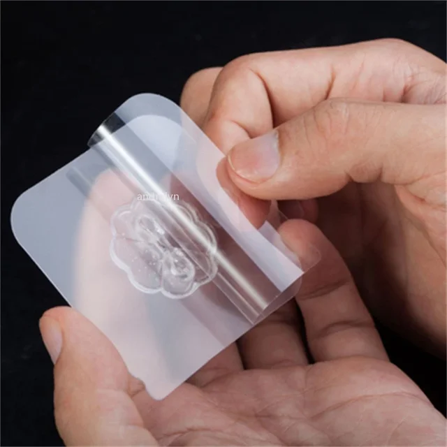 1-20 pièces crochets Transparent fort auto-adhésif porte cintres muraux crochets aspiration charge lourde support tasse ventouse pour cuisine salle de bains 5