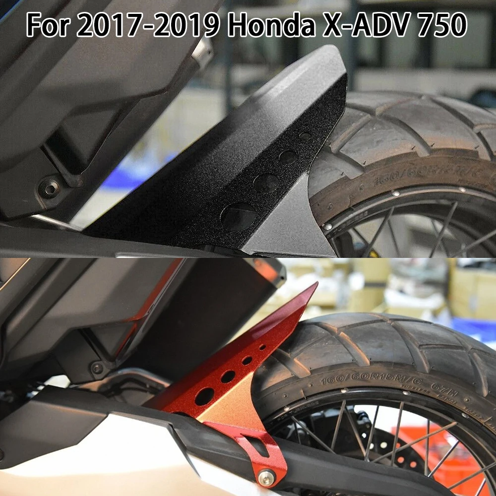 Parafango Posteriore Per Honda XADV 750 - 2017-2021, Nero, ABS E Metallo