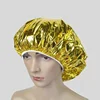 Waterproof Heat Insulation Aluminum Foil Hat Disposable Spa Hair Salon Shower Cap Bath Hood Shower Baking Oil Hair Cap 2