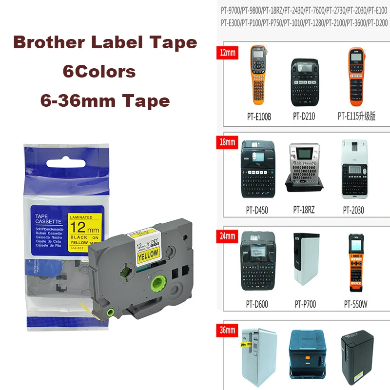 BrotherTape12mm18mm24mmtze231forBrotherH110TapeforPtouch