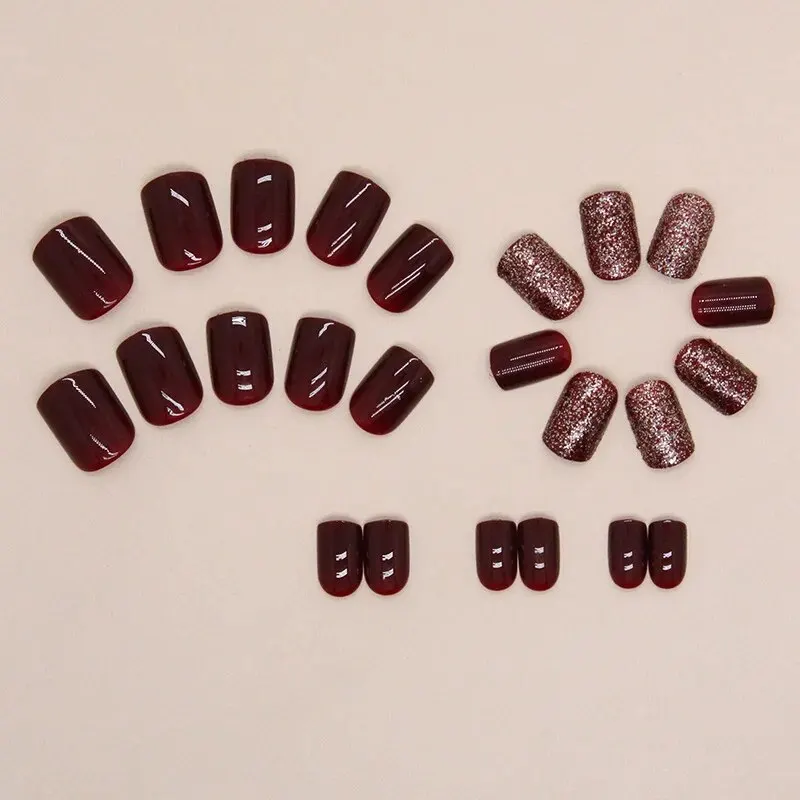 Fake Nails False Nails 24 PCs Fake Nails 1 Nail Glue 1 Nail File