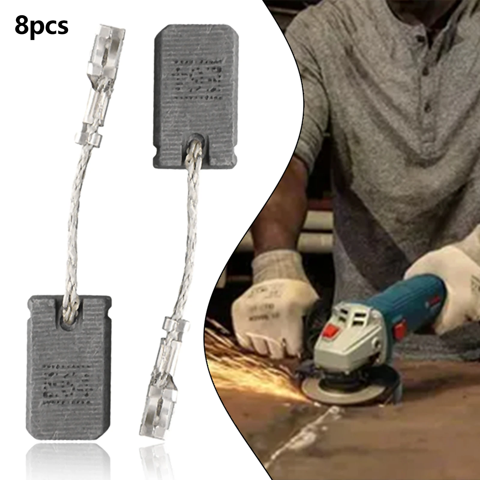 

6pcs Motor Carbon Brushes Set Replacement Motor Carbons For Bosch GWS 1000, 1100, 1400, 10, 11, 14, 15-125 Power Tool Part