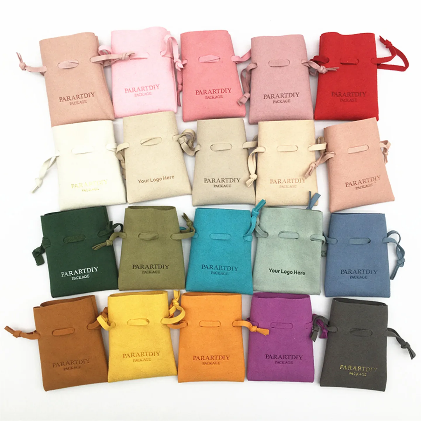 50pcs custom necklace packaging rings earrings jewelry package pouch bag for you bulk wholesale More colors