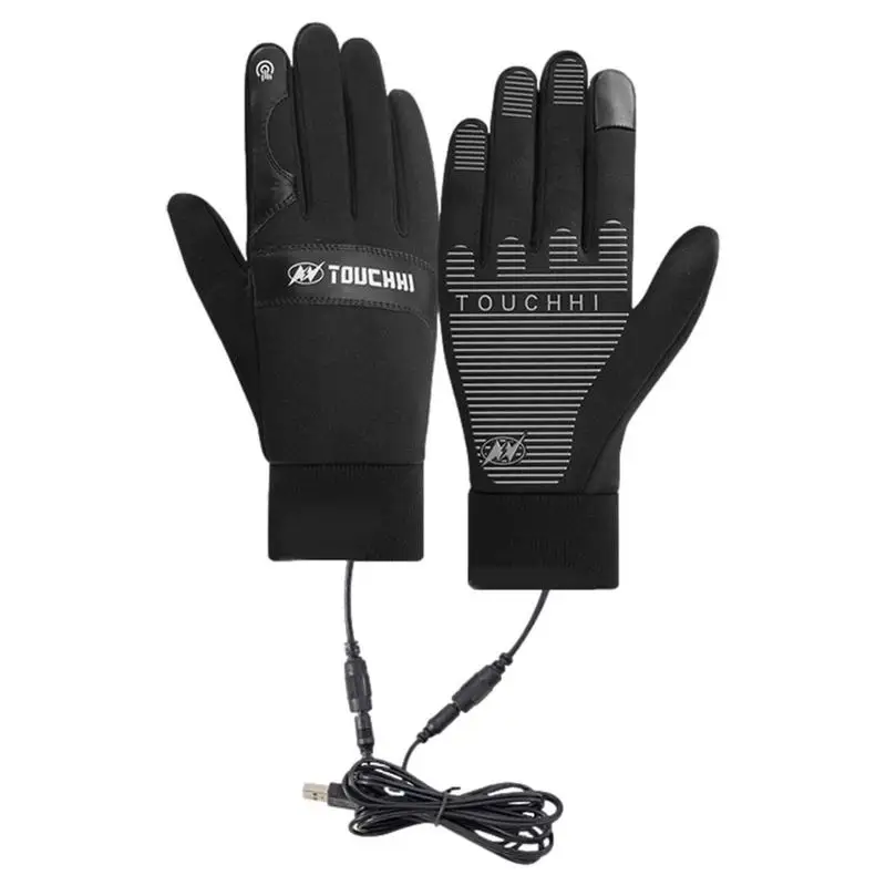 

New Winter Heated Gloves Waterproof USB Rechargeable Touchscreen Skiing Gloves For Men Winter Warm Outdoor Gear Essentials