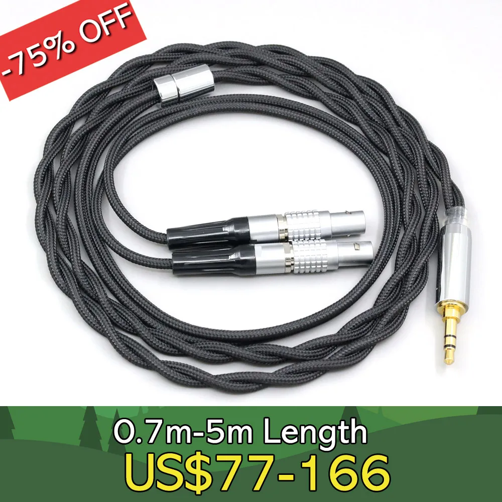 Cavo Schermato In Nylon 99% Argento Puro Palladio Grafene Oro Per Cuffie Circumaurali Fidelity Focal Utopia Ln008303