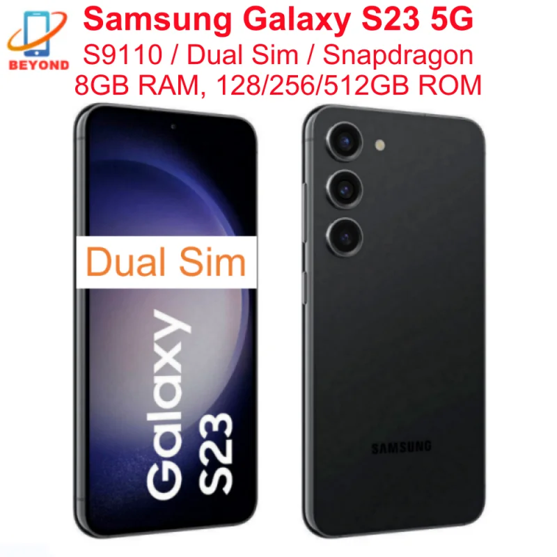 Samsung Galaxy S23 5G Dual Sim S9110 6.1" ROM 128/256/512GB RAM 8GB Snapdragon NFC Octa Core Original Android Cell Phone