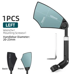 Anti - Glare Wide View Bicycle Handlebar Mirror (045 1PCS Left)