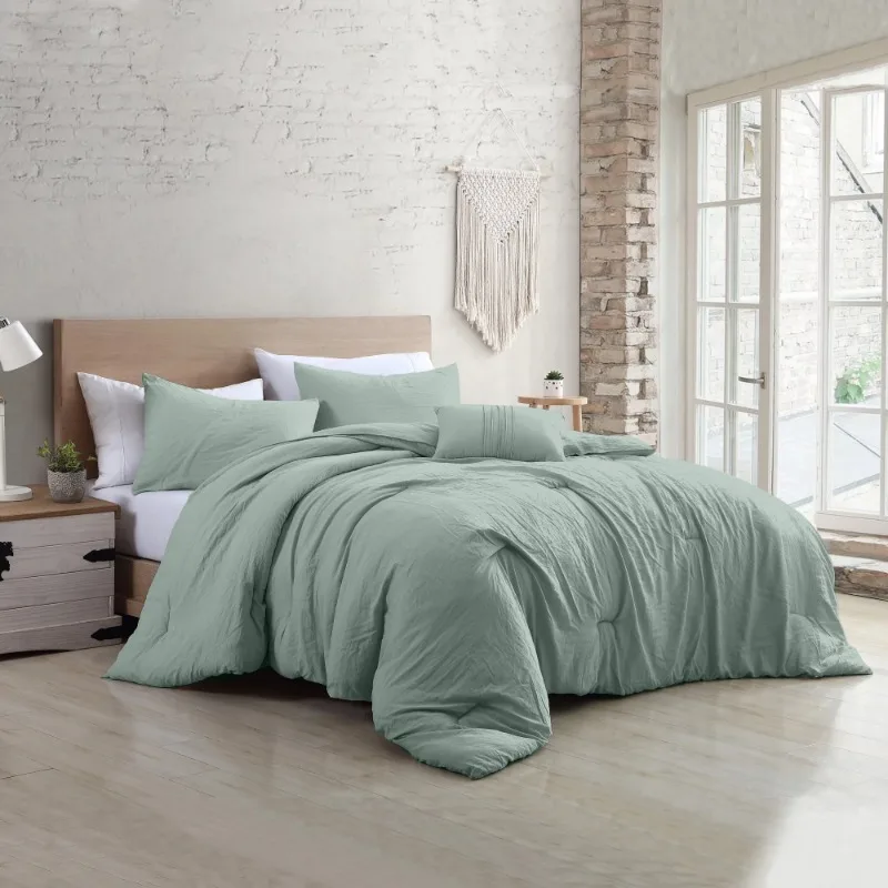 

Beck, 4 предмета одежды, одеяло для взрослых, одеяло с эффектом потертости, спа, зеленый, полный/Королевский