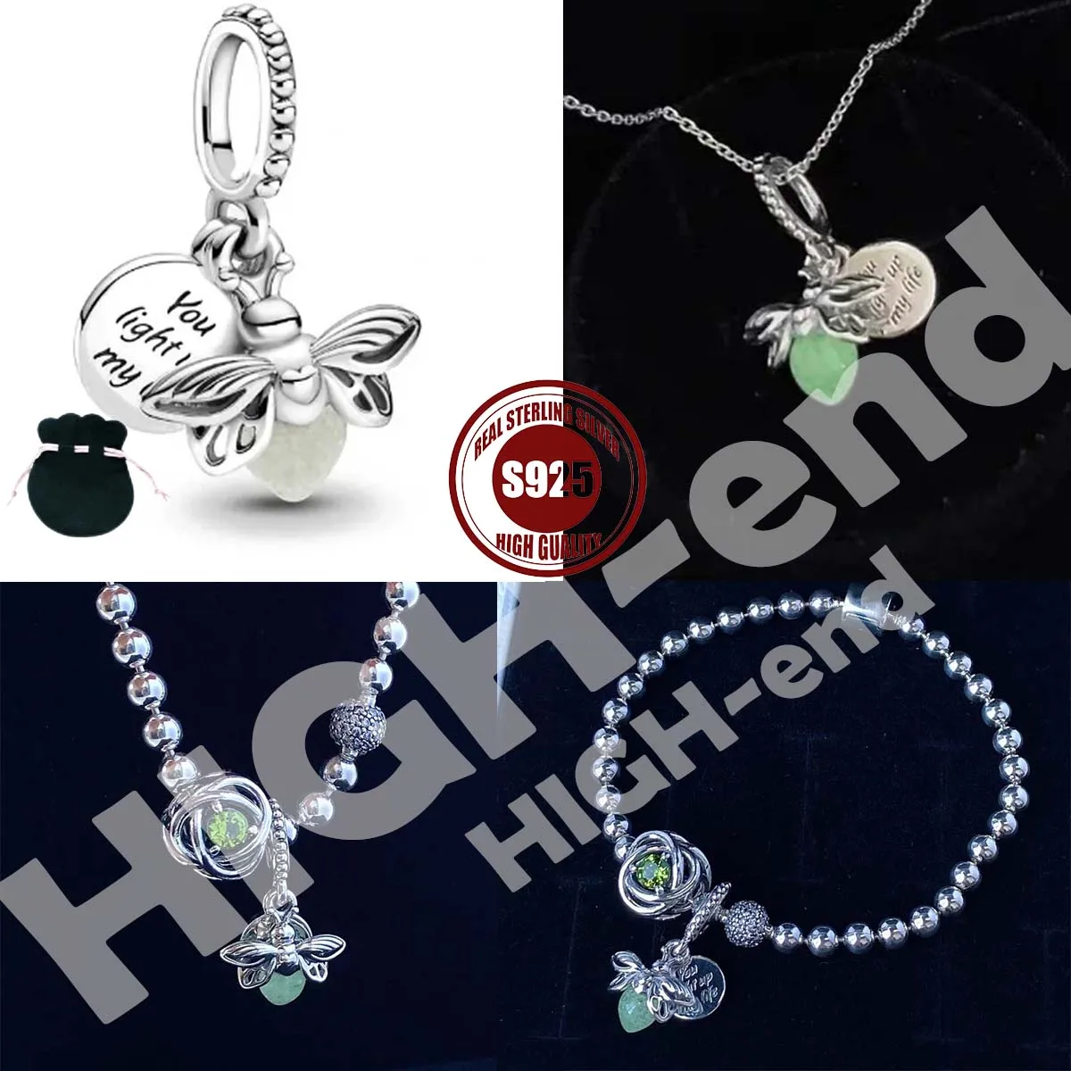 2024 Fashionable, Personalized, Exquisite, Cute, Boutique 925 Women's Charm, Elegant, Luxury, dignified, Luminous Beads