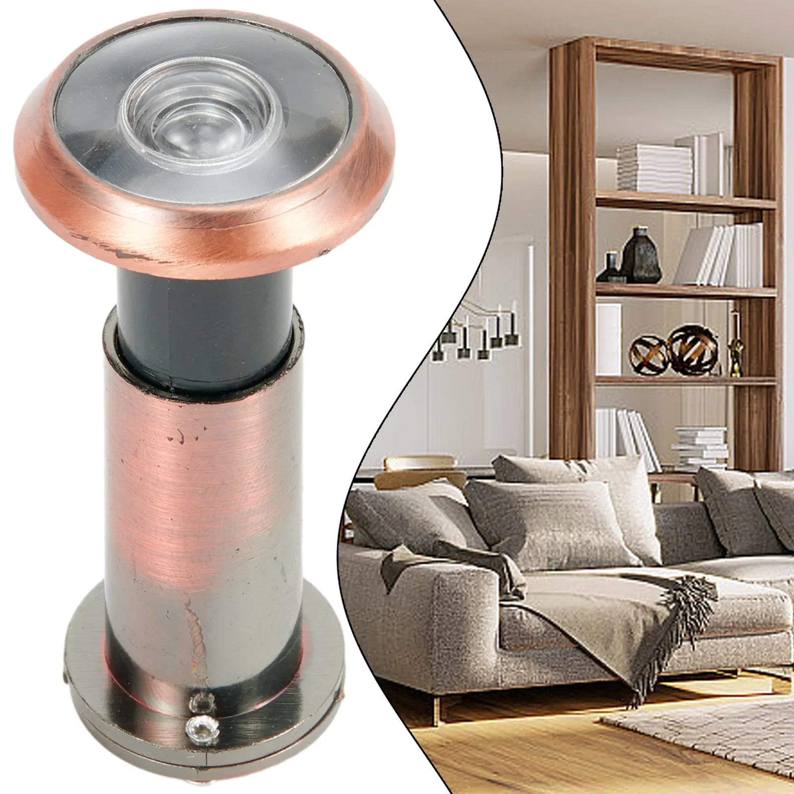 Description Picture 3 of item1Pc Door Viewer Imitation Zinc Alloy Cat's Eye Wooden Door Anti-theft Door Metal Door Mirror Gold Door Mirror Anti-theft Eye