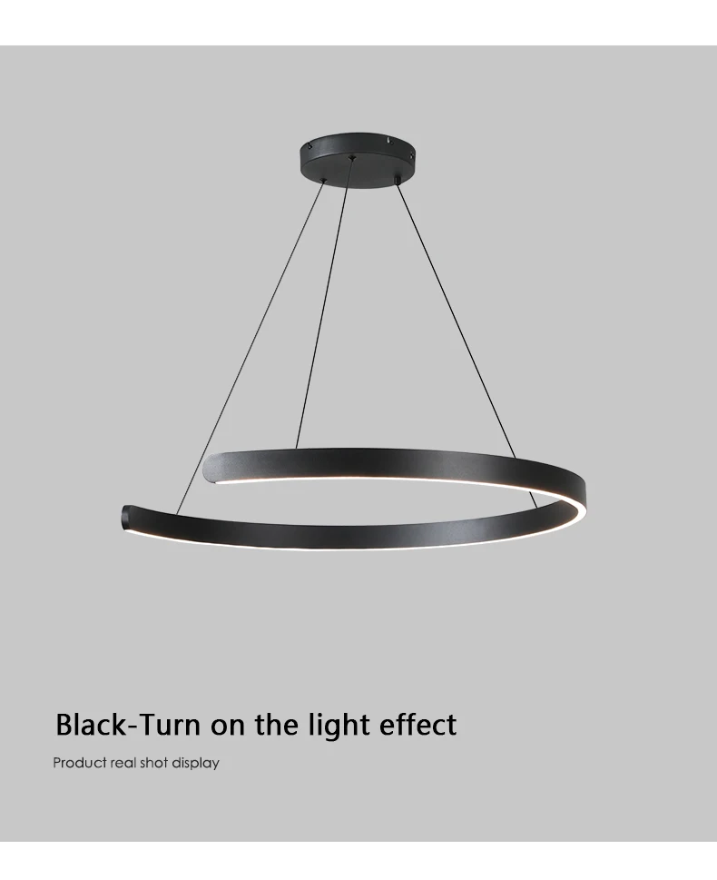 Modern Salon Design Ring Ceiling Chandelier image 29