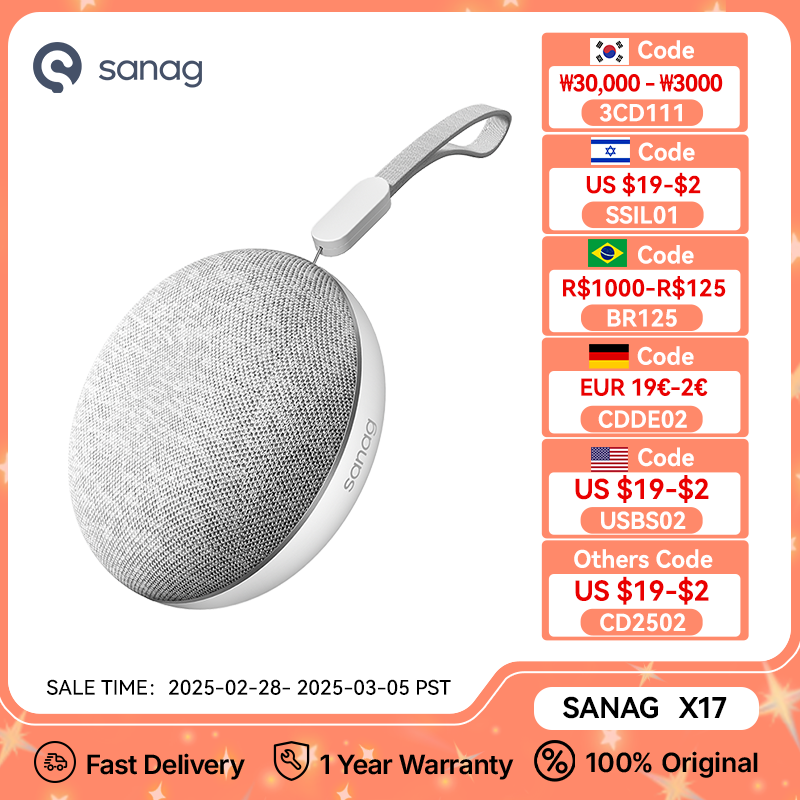 Sanag X17S Protable Bluetooth Speaker HD Stereo Surround Mini Wireless Speaker Sound Bluetooth 5.3 10H Playtime for Camping