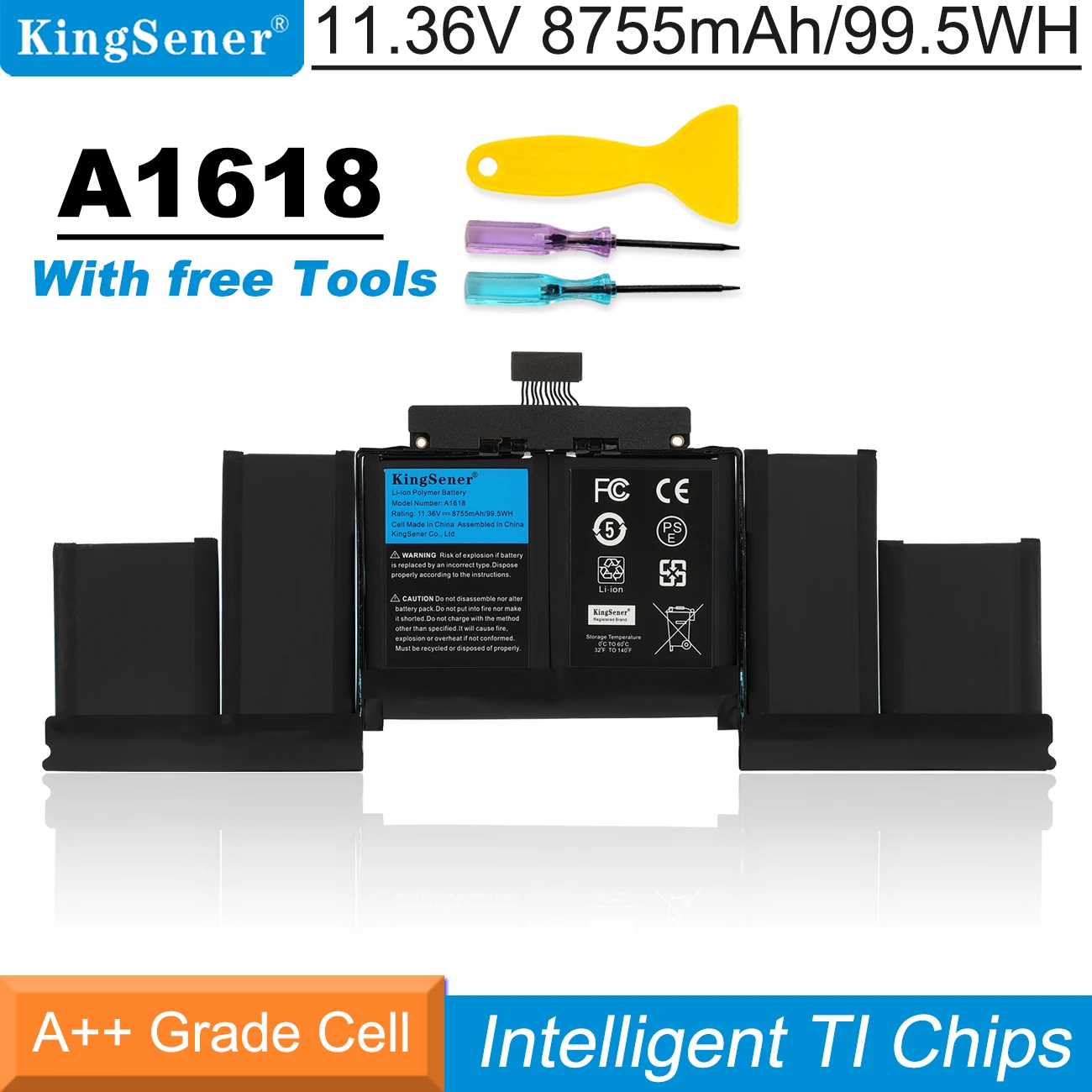 Kingsener-bateria para Apple Macbook Pro A1618 11.36v 99.5wh 15 Pol Retina A1398 2023 Ano 02000079 Mjlq2ll a Mjlt2ll a