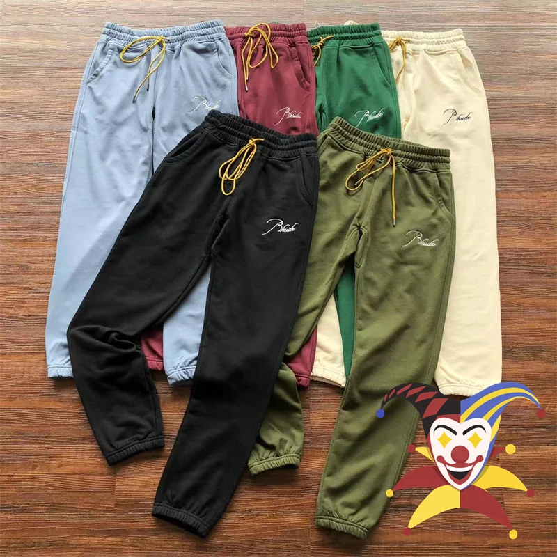 

Embroidery Rhude Sweatpants Men Women Loose Drawstring Joggers Pants