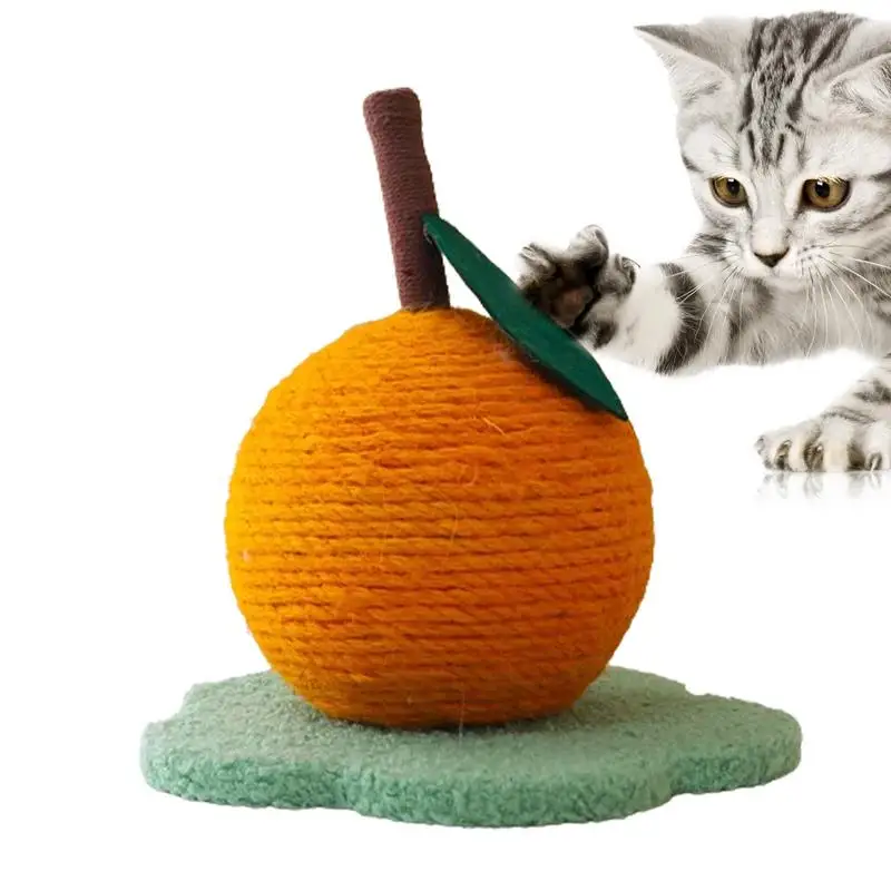 

Cat Scratch Posts Cat Scratching Mat Pet Scratching Post Carpet Sisal Orange Shape Safe Cat Scratching Ball Dog Scratcher pads