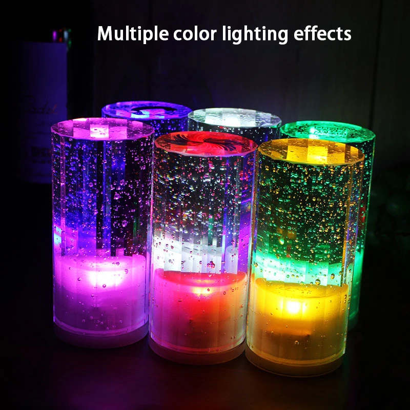 

Разноцветная искусственная перезаряжаемая настольная лампа для бара, креативный ресторан, кафе, прозрачная Персонализированная декоративная Ночная лампа