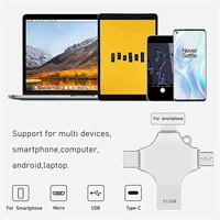 For iPhone OTG 3.0 Flash Drive 256GB 512G for Samsung Pro Plus MAX ipad Mac Multi Functional External Storage iOS Android Phones 5