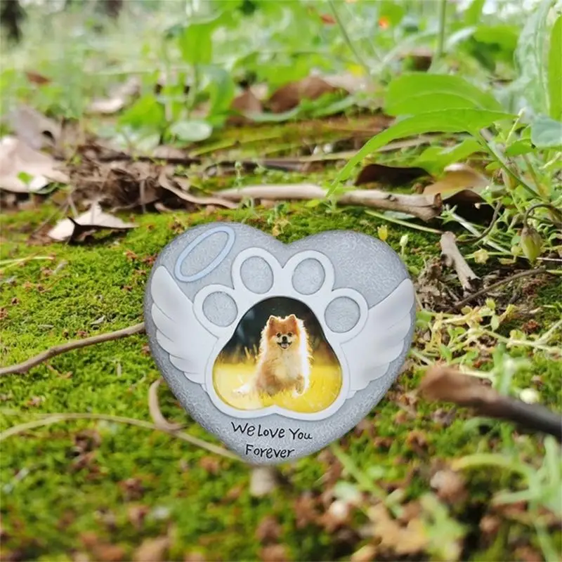 F3KA Dog Pet Loss Bereavement Gift Garden Stones Memorials Pet Engraving Grave Marker Outdoor Decoration