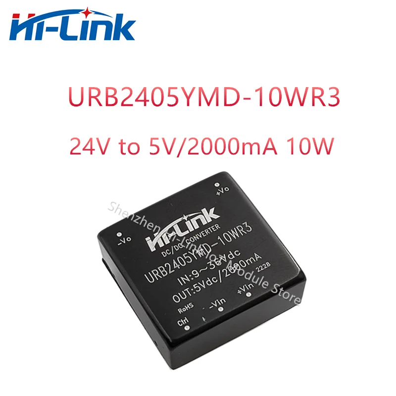 Hilink DC DC 9-36V Input 24V to 3.3V 5V 9V 12V 15V 24V 10W Output Isolated Power Module Mini Converter URB2405YMD-10WR3