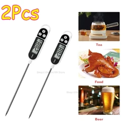 Premium Instant - Read Digital Food Thermometer with LED Display (2pcs white)