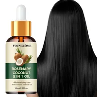 Huile essentielle de romarin et d'huile de noix de coco pour améliorer la perte de cheveux et nourrir, renforcer les racines des cheveux, traitement du cuir chevelu, soins capillaires 2
