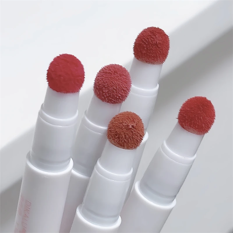 DIKALU Lip Powder Cream Air Cushion Lip Cream Matte Lip Glaze Mouth Red Lip Mud Non-fading Non-stick Cup Feminine White Brick Re 6