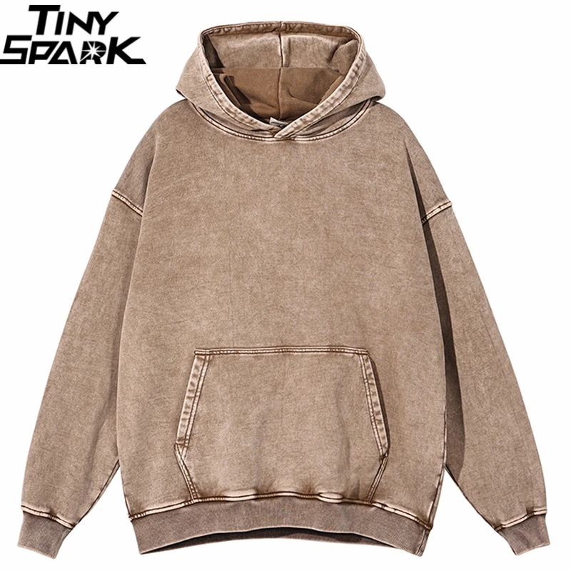 7 Soild Color Vintage Washed Hoodie Sweatshirt Men | Cotton Hoodie  Sweatshirt - 7 - Aliexpress