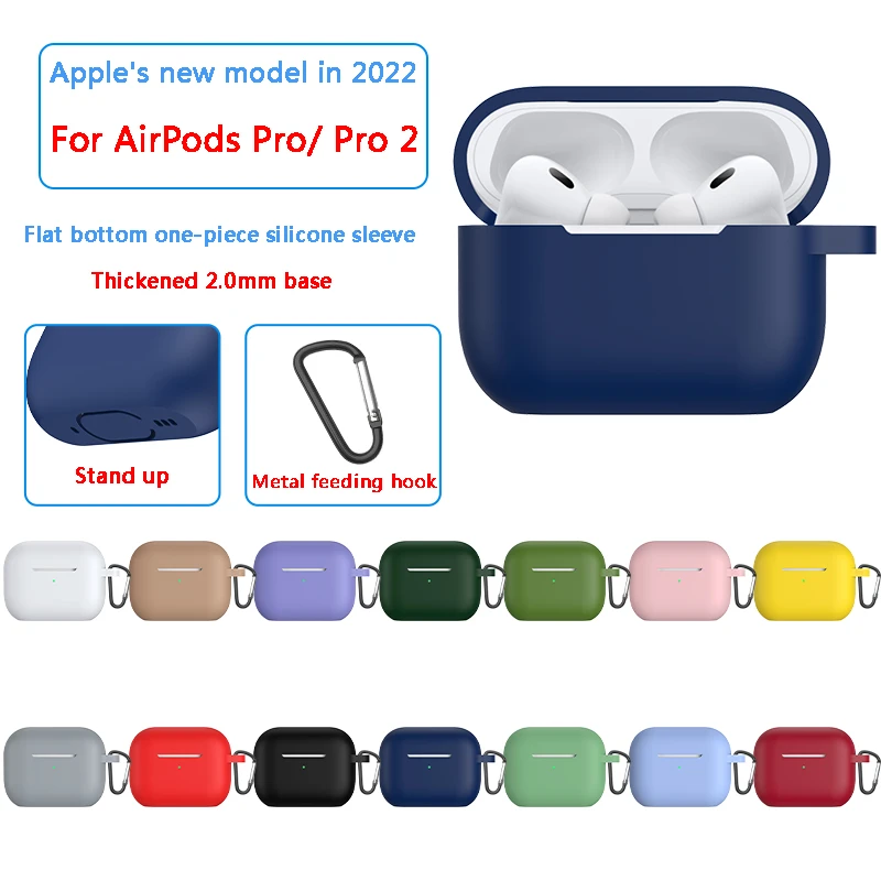 オーディオ機器 イヤフォン Silicone Case For Airpods Pro2 Case Hook Wireless Bluetooth For Apple  Airpods pro Case Cover Earphone Case Protective Shell