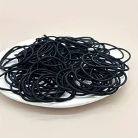 Black Elastic Hair Ties for Women Girls Hair Ropes Solid Color Ponytail Holders Simple Durable  girl hair accessoires - Image 2