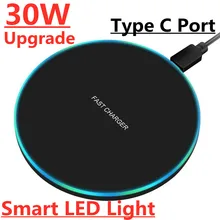  30W Wireless Charger Pad for iPhone 13 12 11 Pro Max X Xs Xr Samsung Galaxy Note Xiaomi Phone Fast Charging Station Qi Chargers 