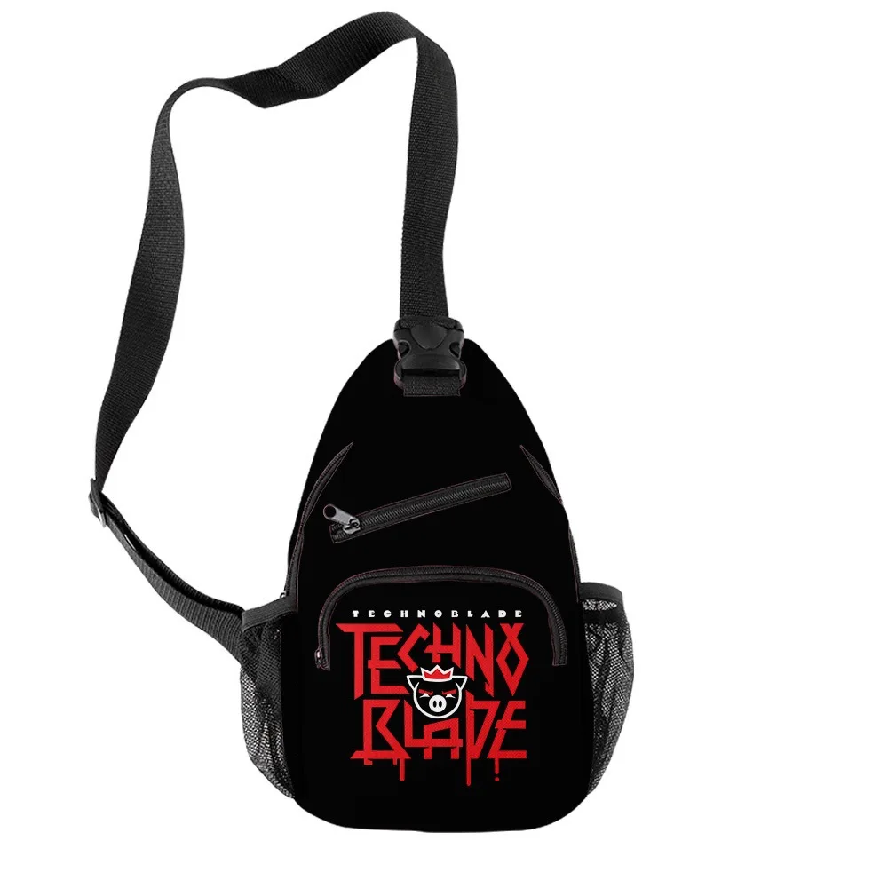 

Harajuku Popular Cool technoblade Crossbody Chest Bags Oxford Waterproof Boys/Girls Sports Travel Bags 3D Print Shoulder Bags