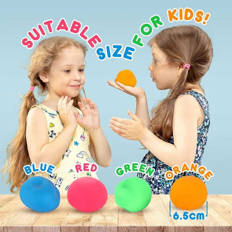 Squishy Stress Balls Resistance Fidget Toys Sensory Stress Relief Hand Therapy Toys Rebound Pinch Squeeze Ball for Kids Adults - Bilde 5