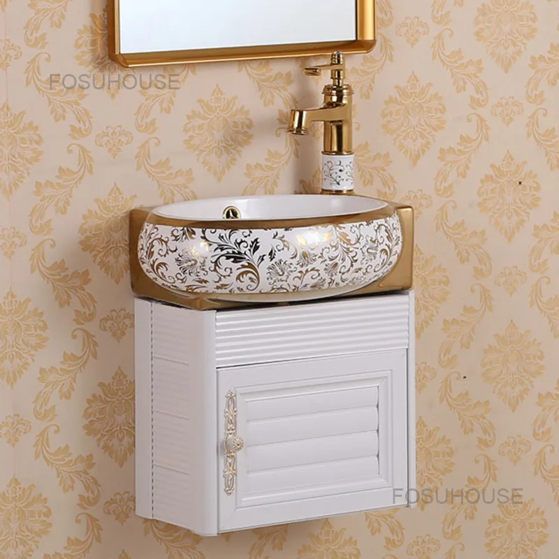 European Mini Ceramic Wall Hung Bathroom Sinks Small Hanging Washbasin ...