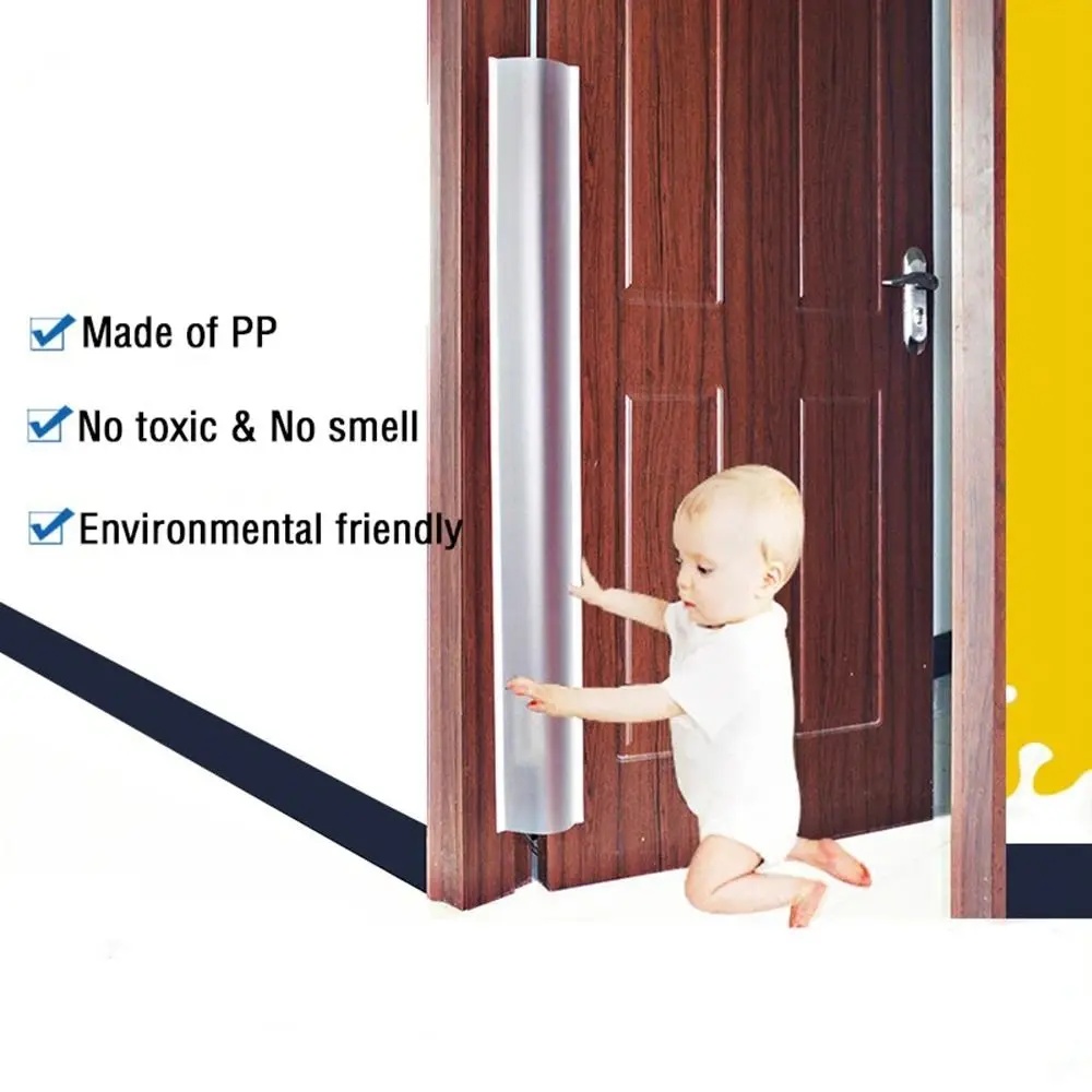 Translucent Finger Pinch Door Guard 120cm Anti-pinch Door Hinge Protector Cover Seamless Safety Stopper Kindergarten
