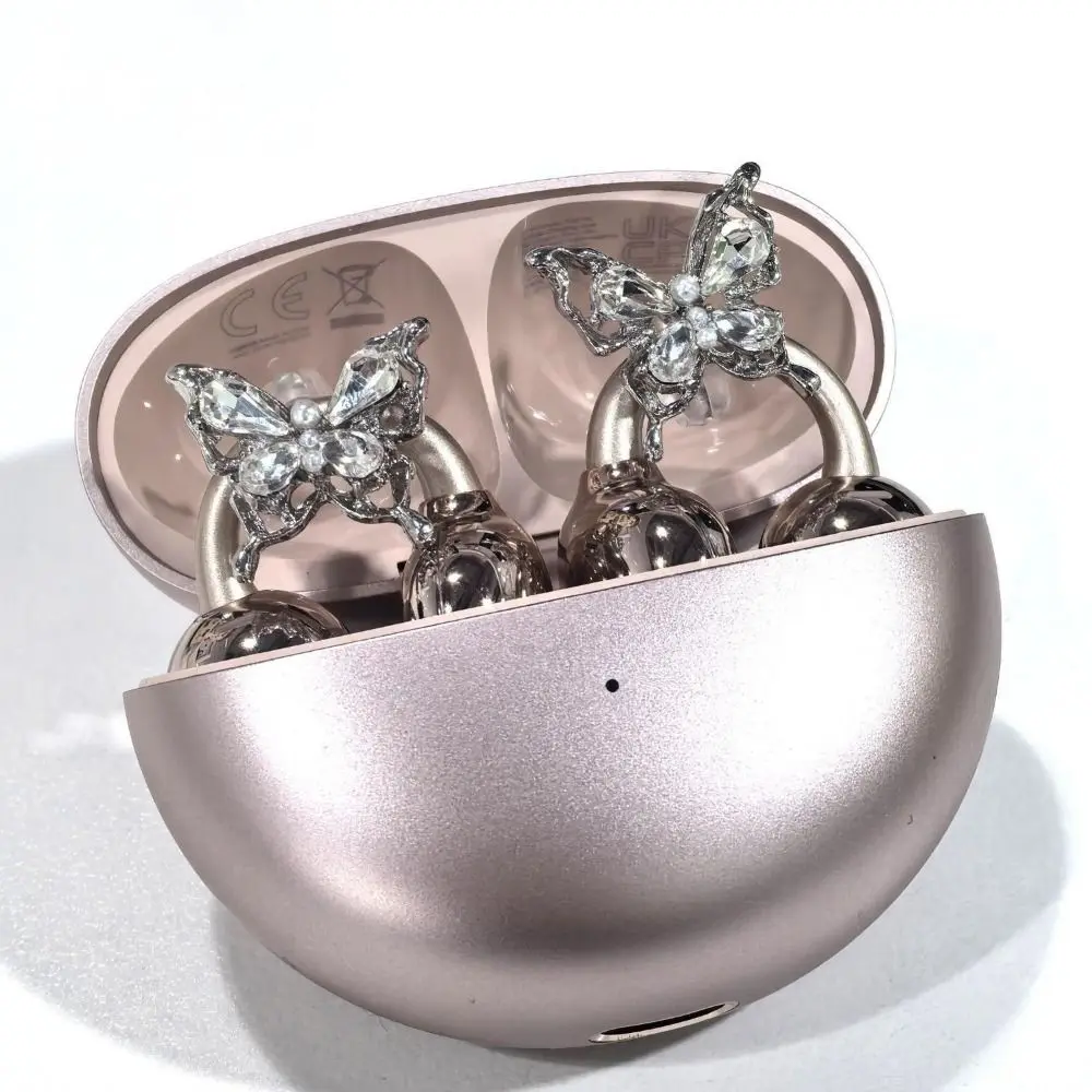 DIY Headphone Diameter Buckle Zircon  Pattern Headphone Decoration Clip Removeable Easy to Install Earbud Accessories