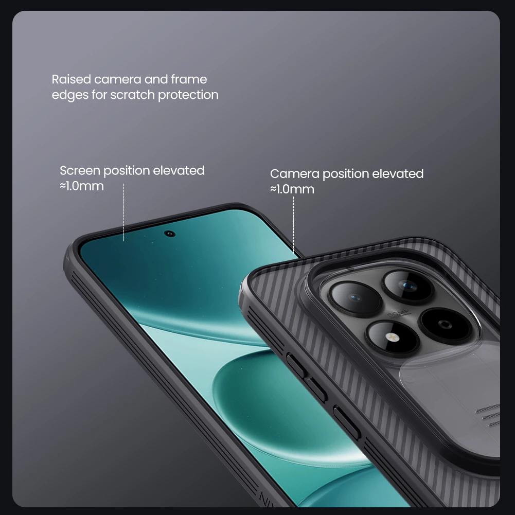 Für Redmi Note 15 Pro 5G Hülle NILLKIN Fitted Case Camshield Shield Hülle Objektivschutzhülle für Redmi Note 15 Pro 5G – Detail 8