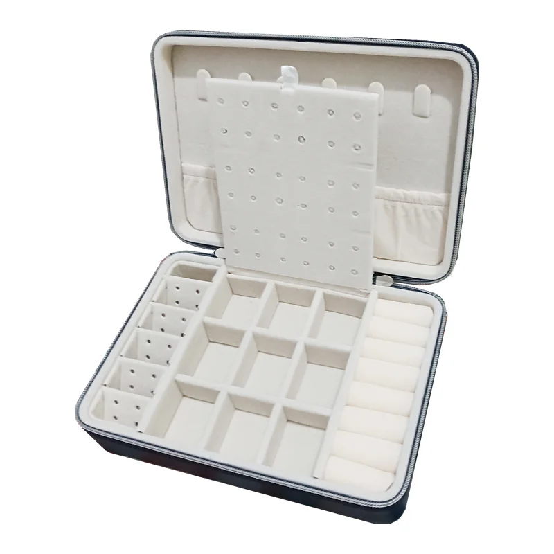 Портативный дорожный высококачественный кожаный шкатулка для ювелирных изделий