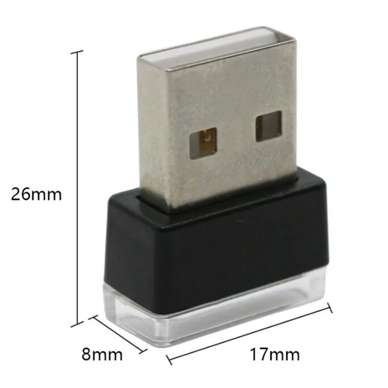 Mini USB Stage Party Light LED Modeling Night Lamp for Car Ambient Light Neon Interior Jewelry 7 kinds of light colors