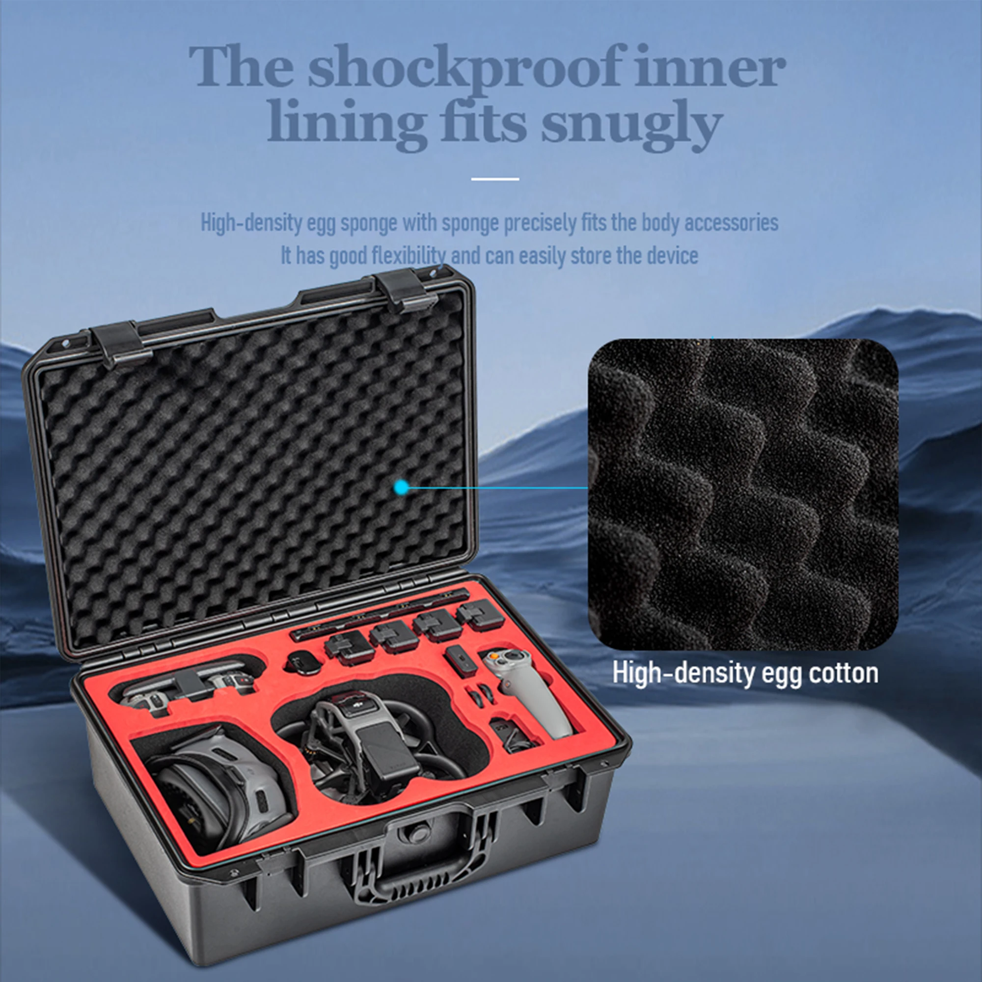 Waterproof Hard Case for DJI Avata Pro-View Combo (New) and DJI Avata Explorer Combo Accessories Explosion-proof Hard Case
