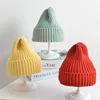 Baby Kids Ribbed Knitted Beanie Hats For Girls Boys Casual Toddlers Windproof Cap 6M-4Years Baby Photography Props Accessories 1