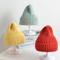 Baby Kids Ribbed Knitted Beanie Hats For Girls Boys Casual Toddlers Windproof Cap 6M-4Years Baby Photography Props Accessories 1